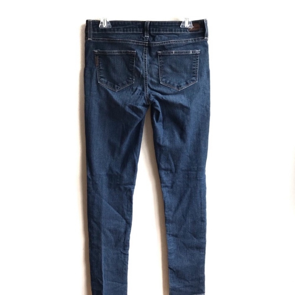 Paige Peg Skinny Jeans Deep Indigo Dark Wash Denim PSK184 Size 28 - Picture 2 of 5